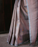 Grey Pure Soft Semi Silk Saree with Stylish Blouse