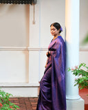 Luxurious Royal Blue Soft Silk Indian Saree