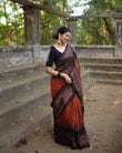 Orange Pure Soft Semi-Silk Saree with Stylish Blouse Piece for Women