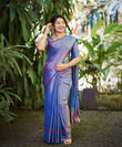 Stylish Violet Soft Silk Saree with Intriguing Blouse Piece