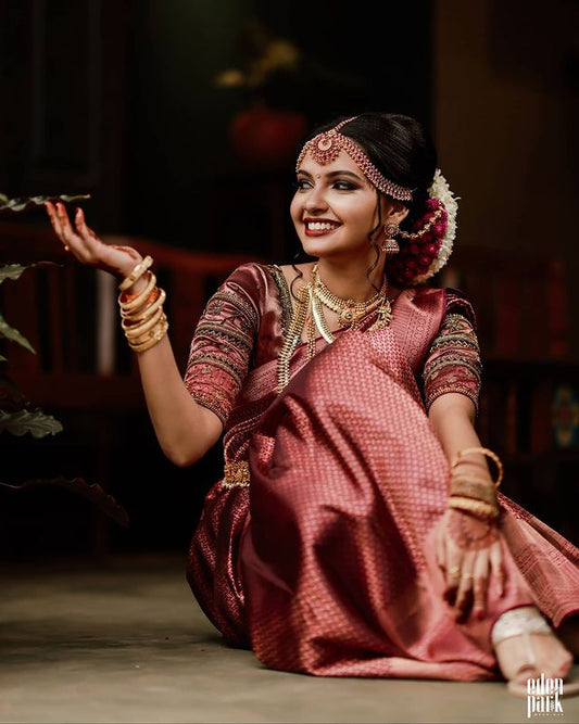 Pure Soft Silk Maroon Color Saree for Elegant and Classic Look