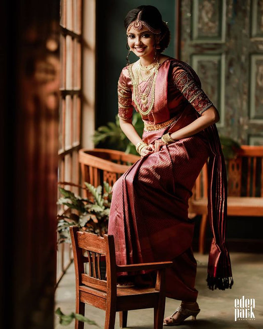 Buy Coffee Brown Georgette Designer Party Wear Saree | Designer Sarees