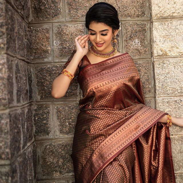 Glamorous Stunning and Striking Kanjivaram Saree! | South indian silk saree,  Indian silk sarees, Saree