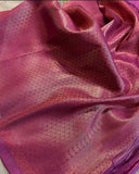 Stunning Fusion Firozi and Magenta Soft Silk Saree