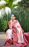 Regal Cream and Maroon Soft Silk Saree with Zari Work