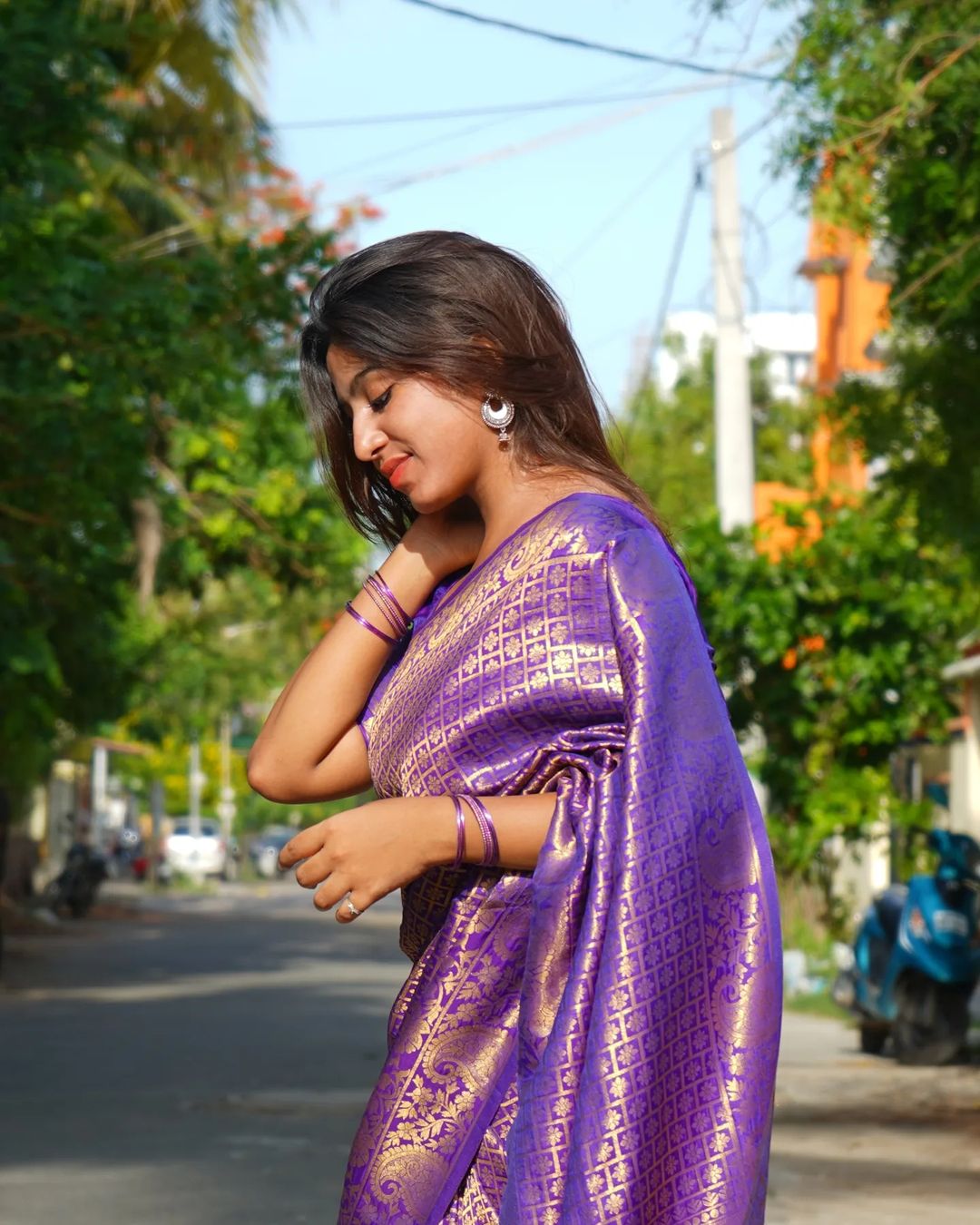 Regal Royal Blue Pure Kota Silk Saree with Lovely Blouse Piece